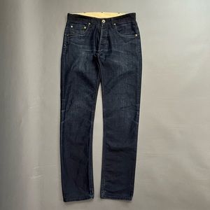 Handmade Rag & Bone Jeans Luxury Designer Dark Black Indigo Denim